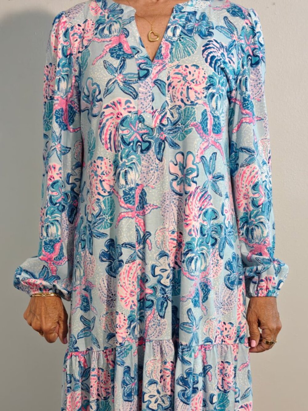 Lilly Pulitzer Alyssa dress Bahamas Beachcomber Size L - Picture 2 of 4